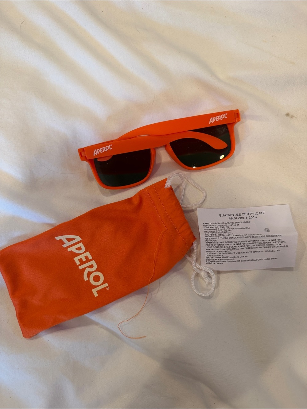Aperol Logo Orange Sunglasses